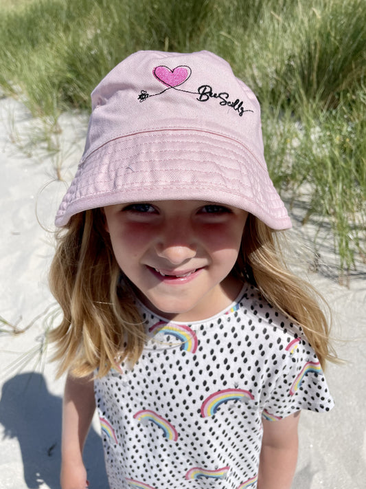 Kids Bee Scilly Organic Bucket Hat - Pink