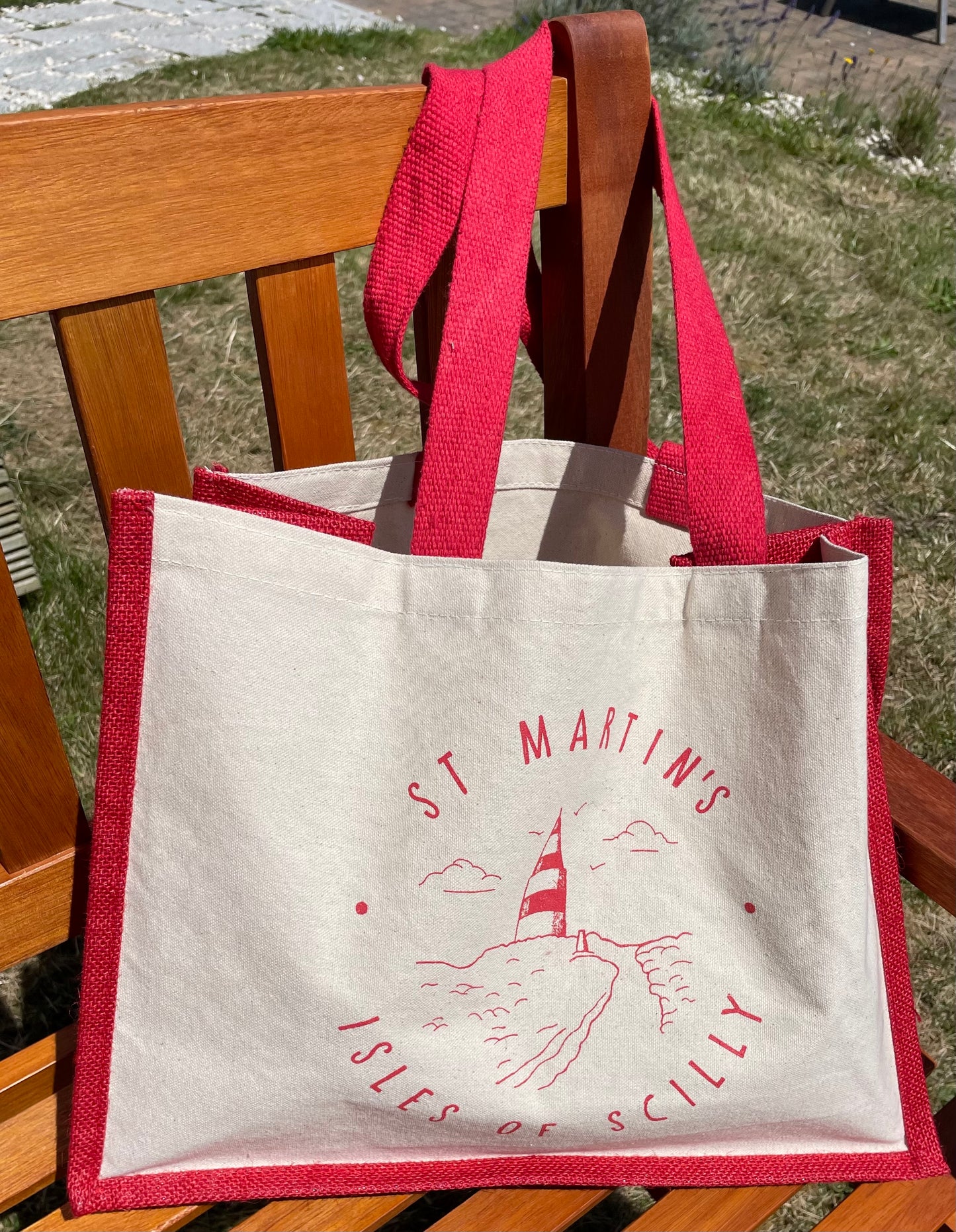 St Martins Canvas & Jute Tote