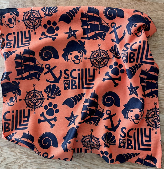 Dog Snood - Orange & Black