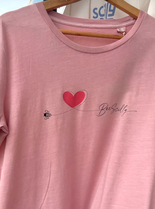 Bee Scilly Women's Tee - Washed Petal Rose