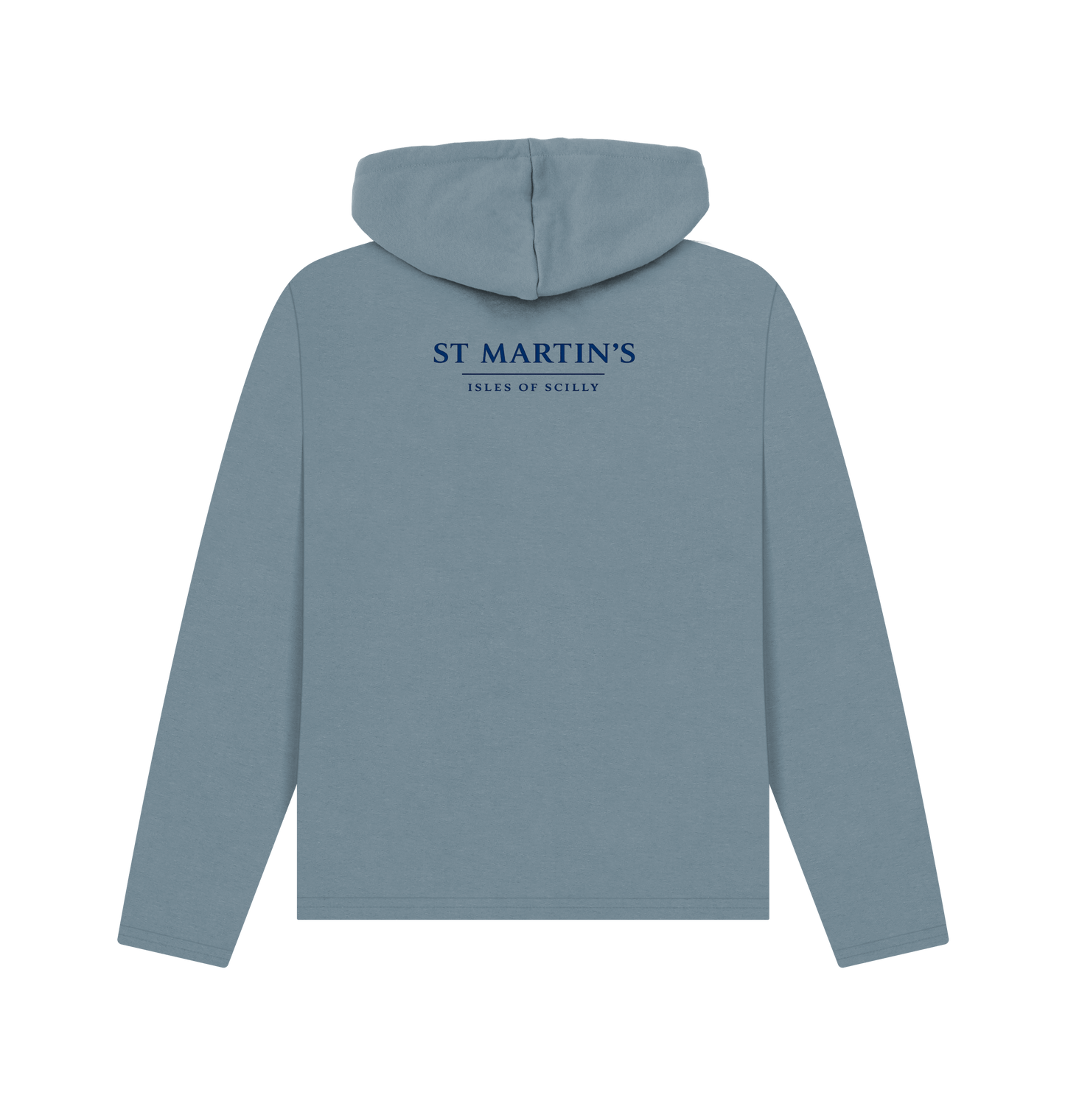 Stone Blue Printed Hoody Back