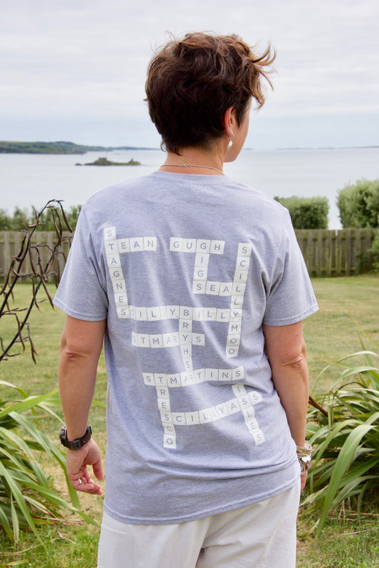 Adult Scrabble Tee - Grey