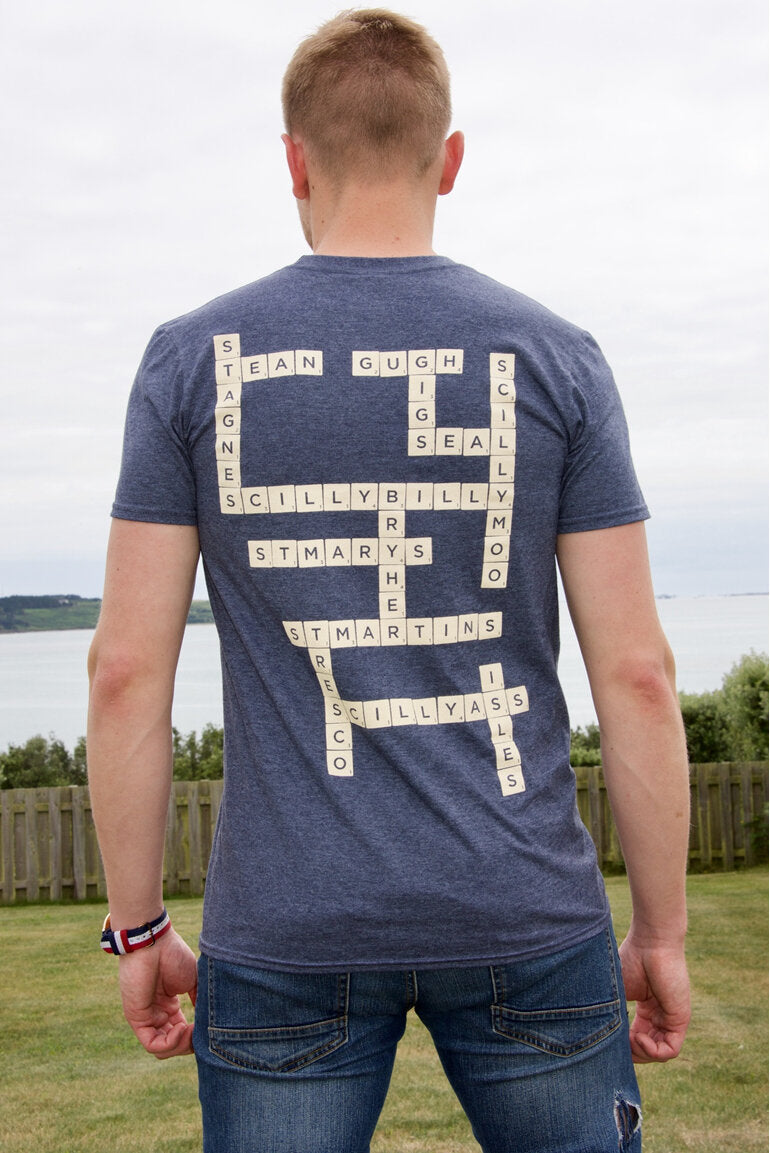 Adult Scrabble Tee - Denim