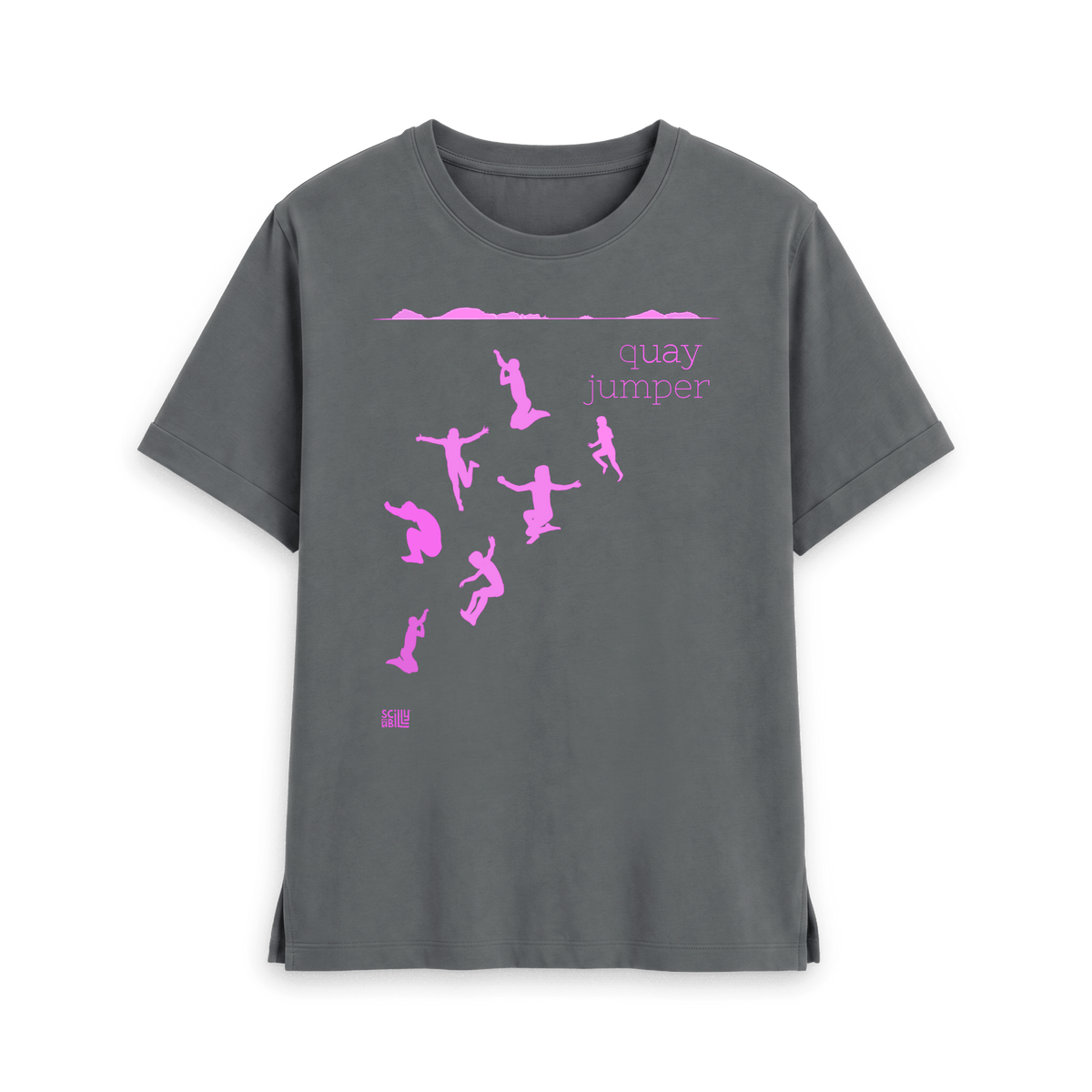 Slate Grey Printed T-shirt Front