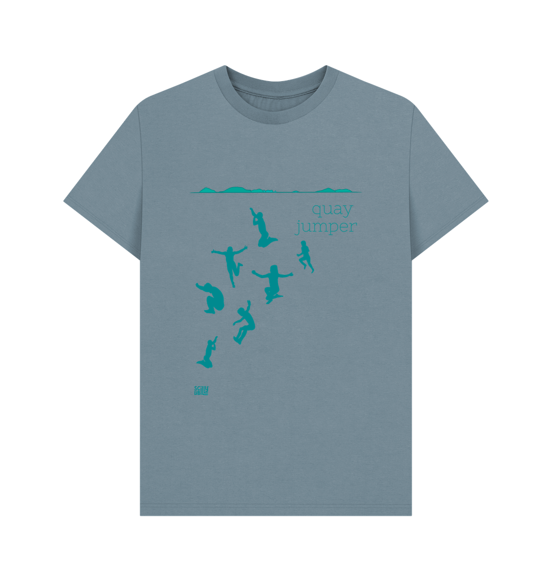 Stone Blue Printed T-shirt