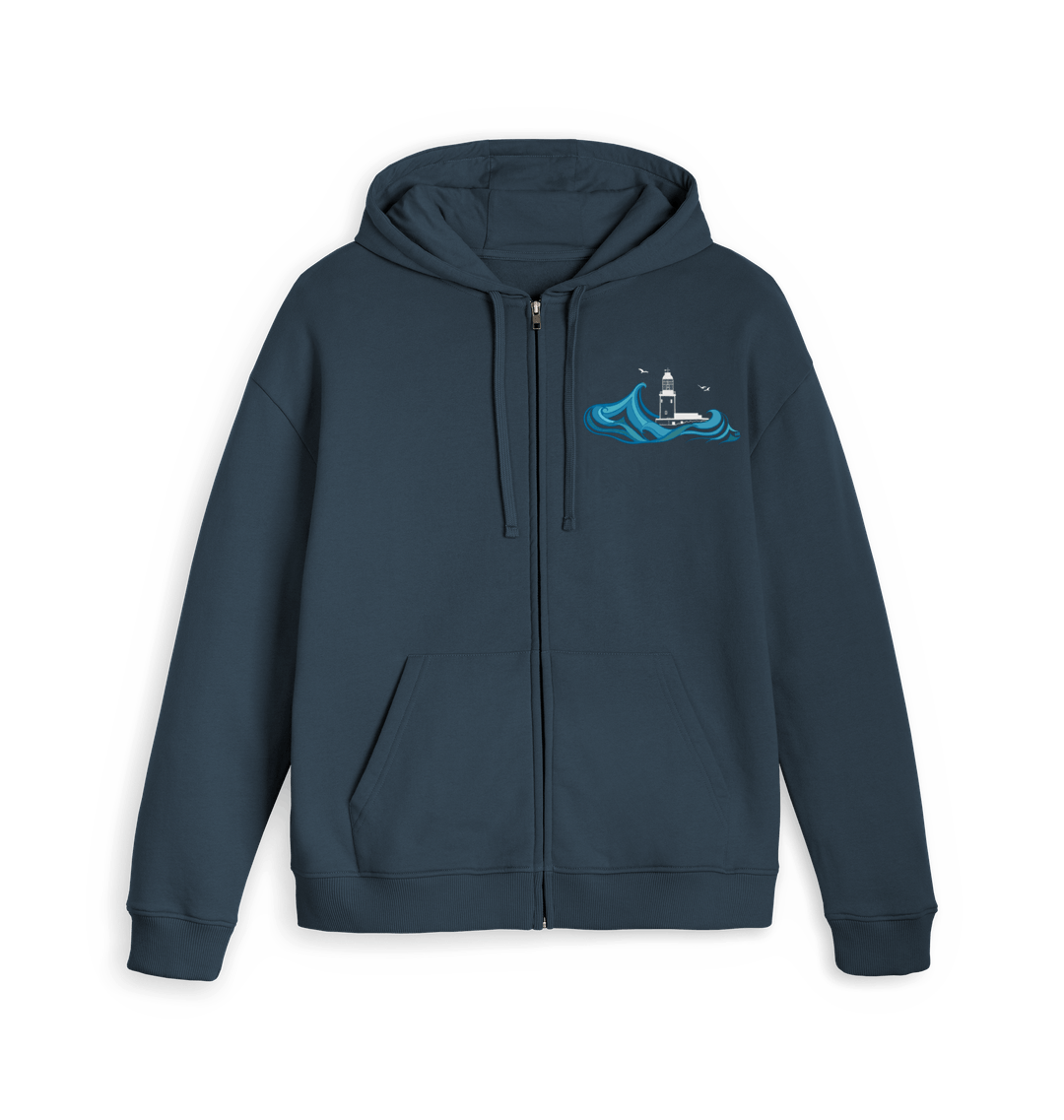 Navy Zip hoody Front