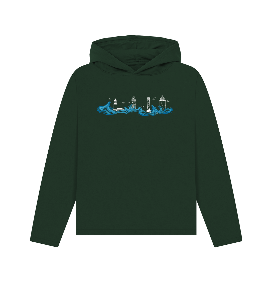 Evergreen Lighthouses Women's Relaxed Fit Hoodie (without text)