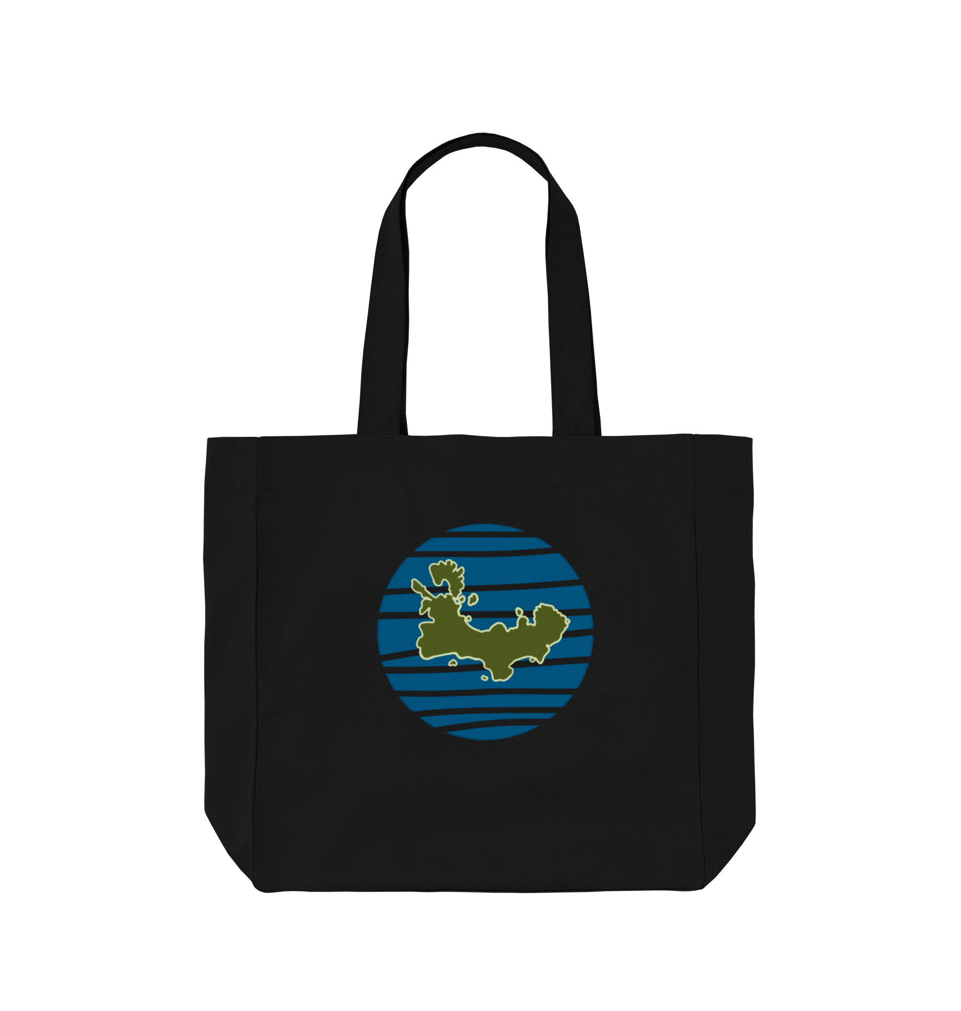 Black Printed Bag Front