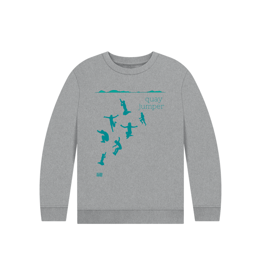 Athletic Grey Printed Kids Jumper