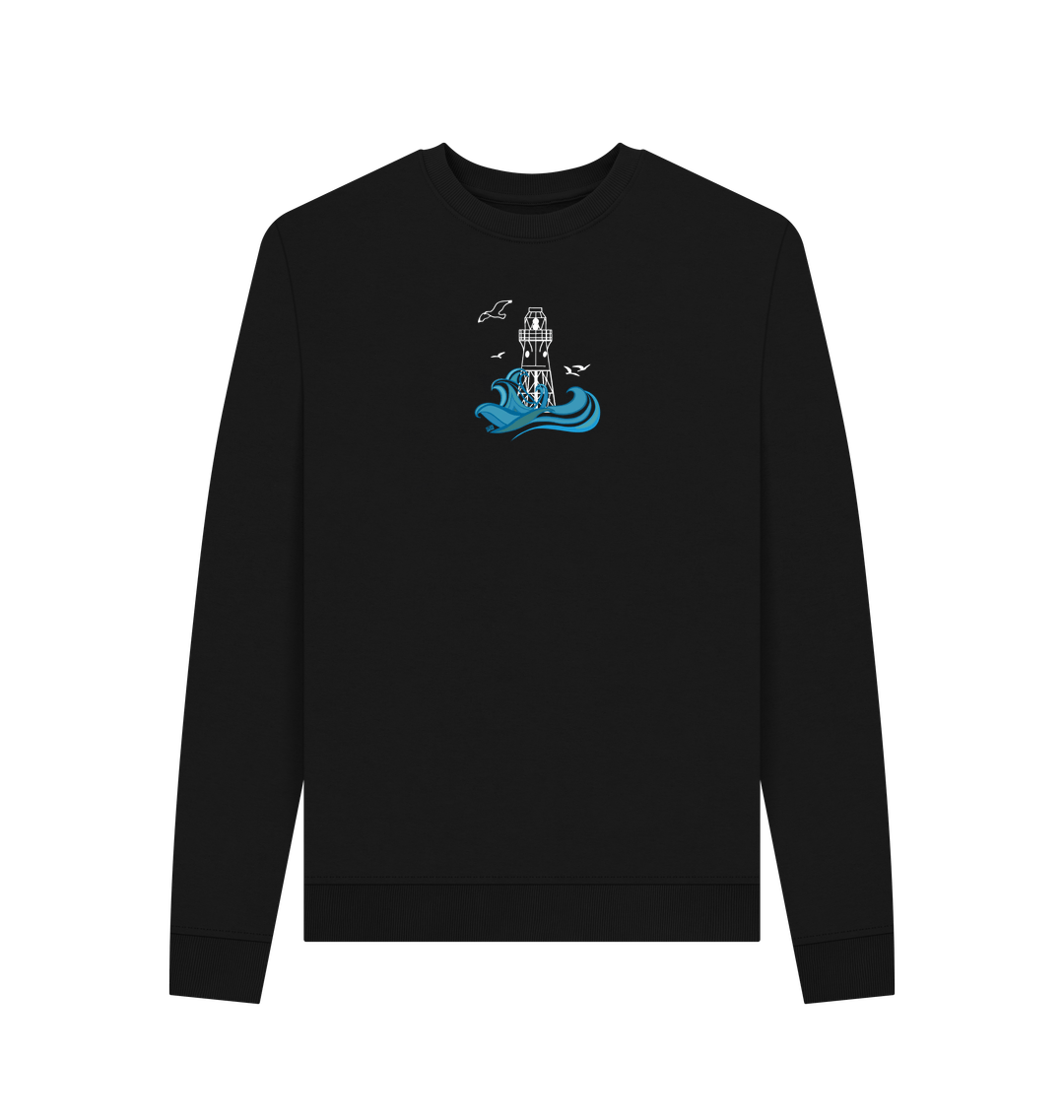 Black Recycled Printed Sweater