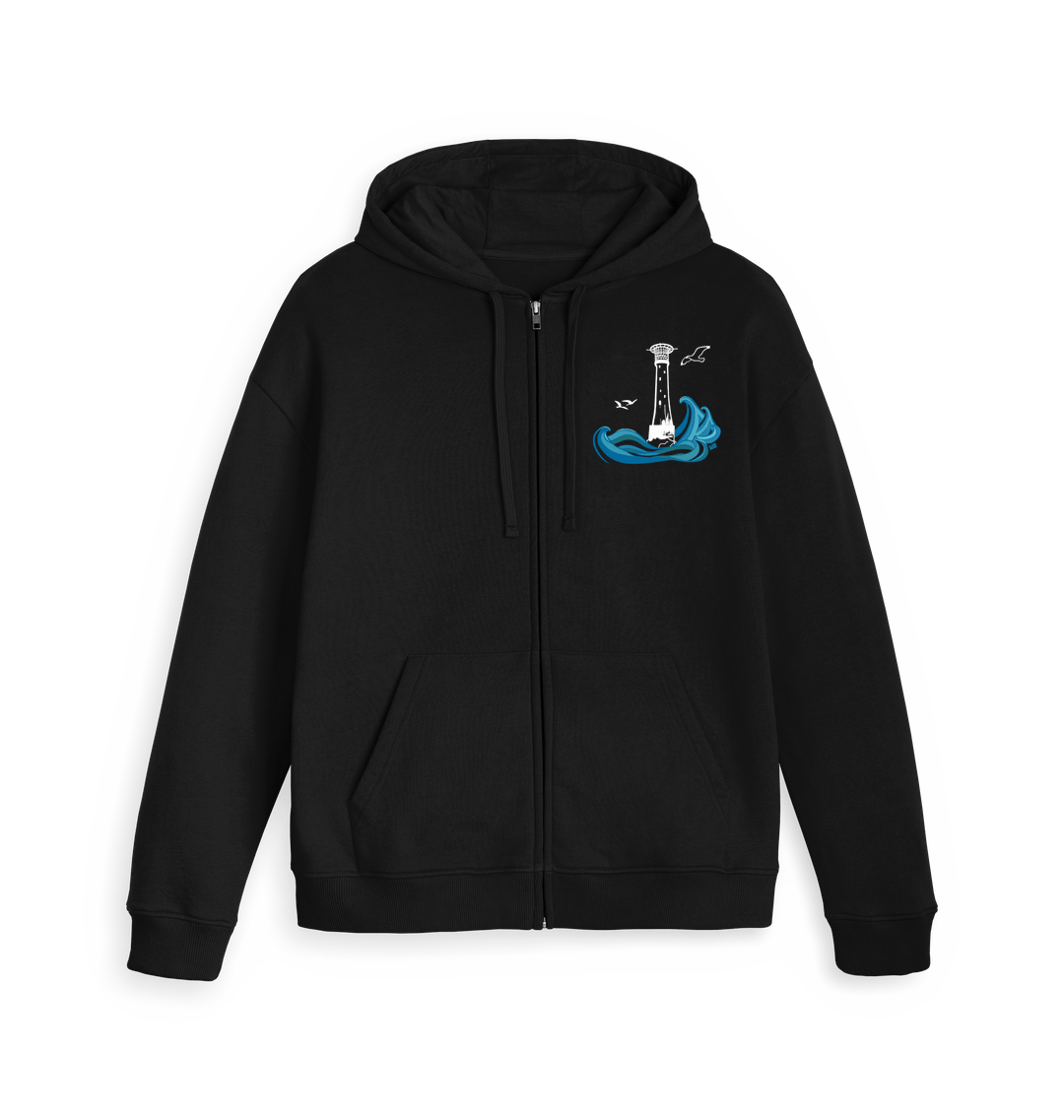 Black Zip hoody Front