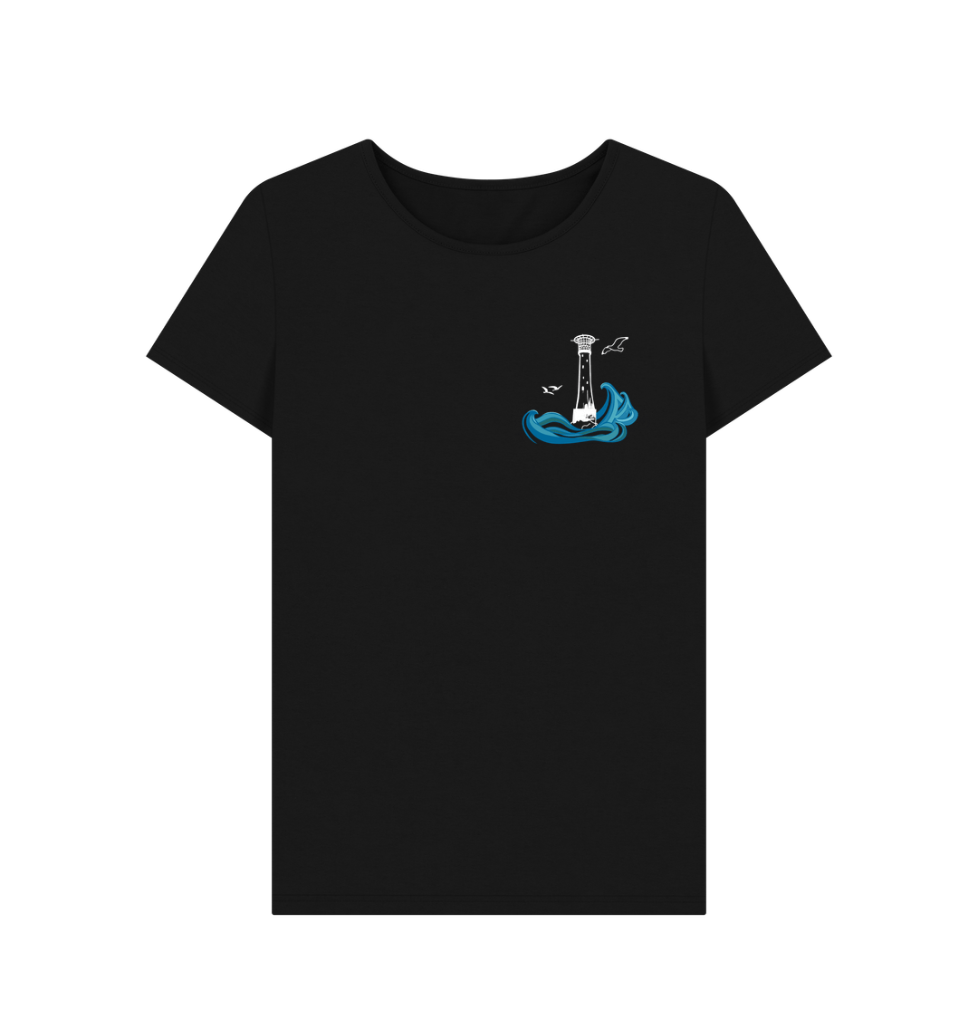 Black Bishop Rock Women's Tee (plain back)