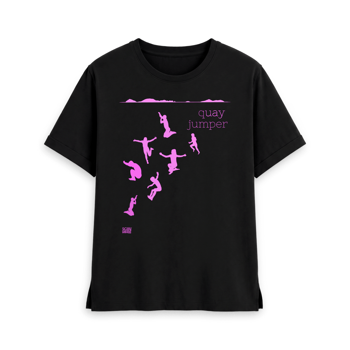 Black Printed T-shirt Front