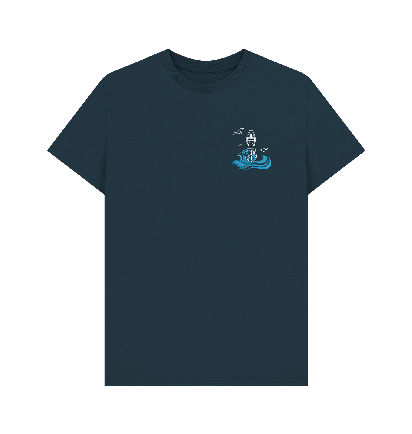 Denim Blue Printed T-shirt Front