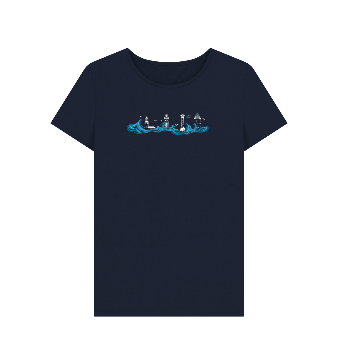 Navy Blue Lighthouses Women\u2019s Tee