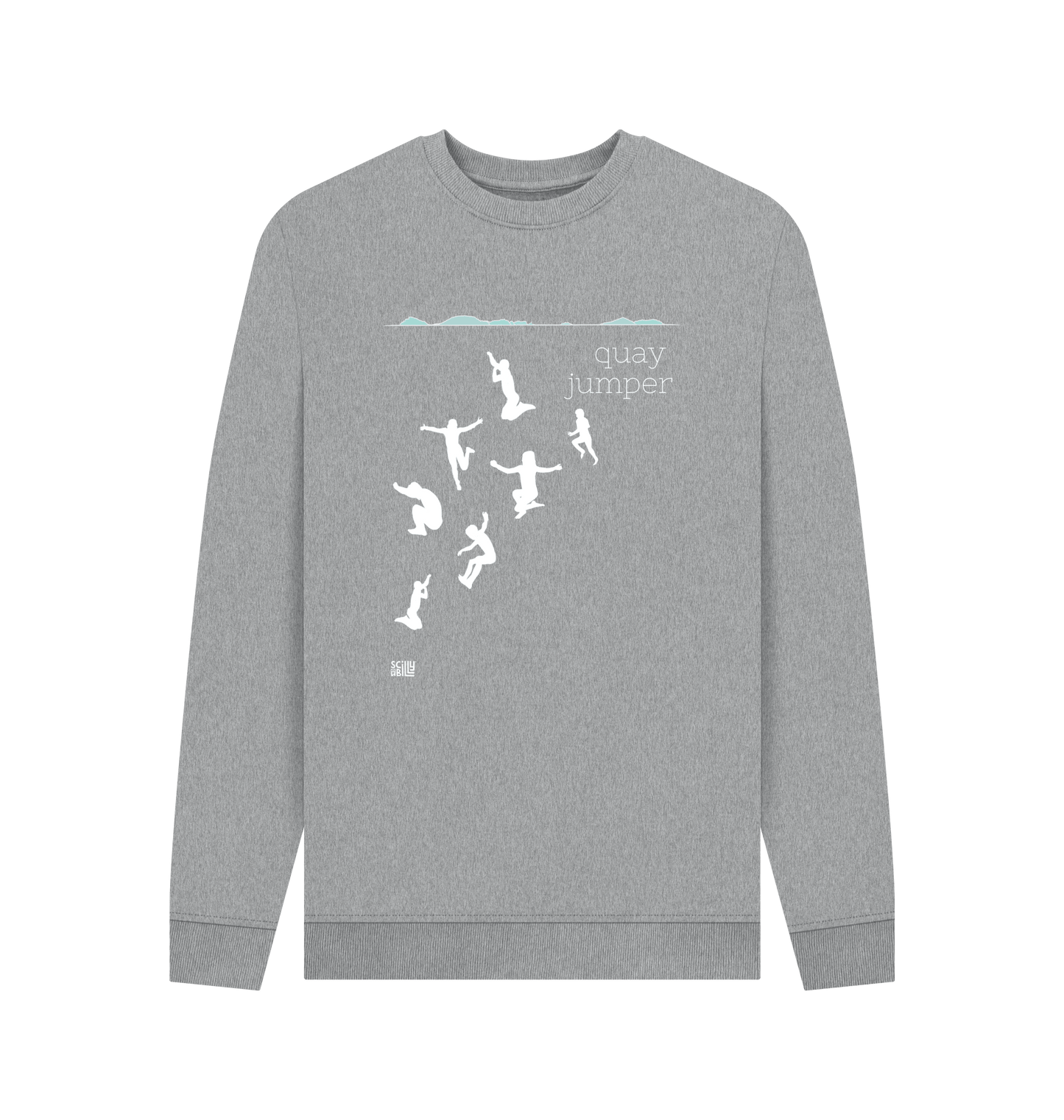 Light Heather Printed Sweater Front