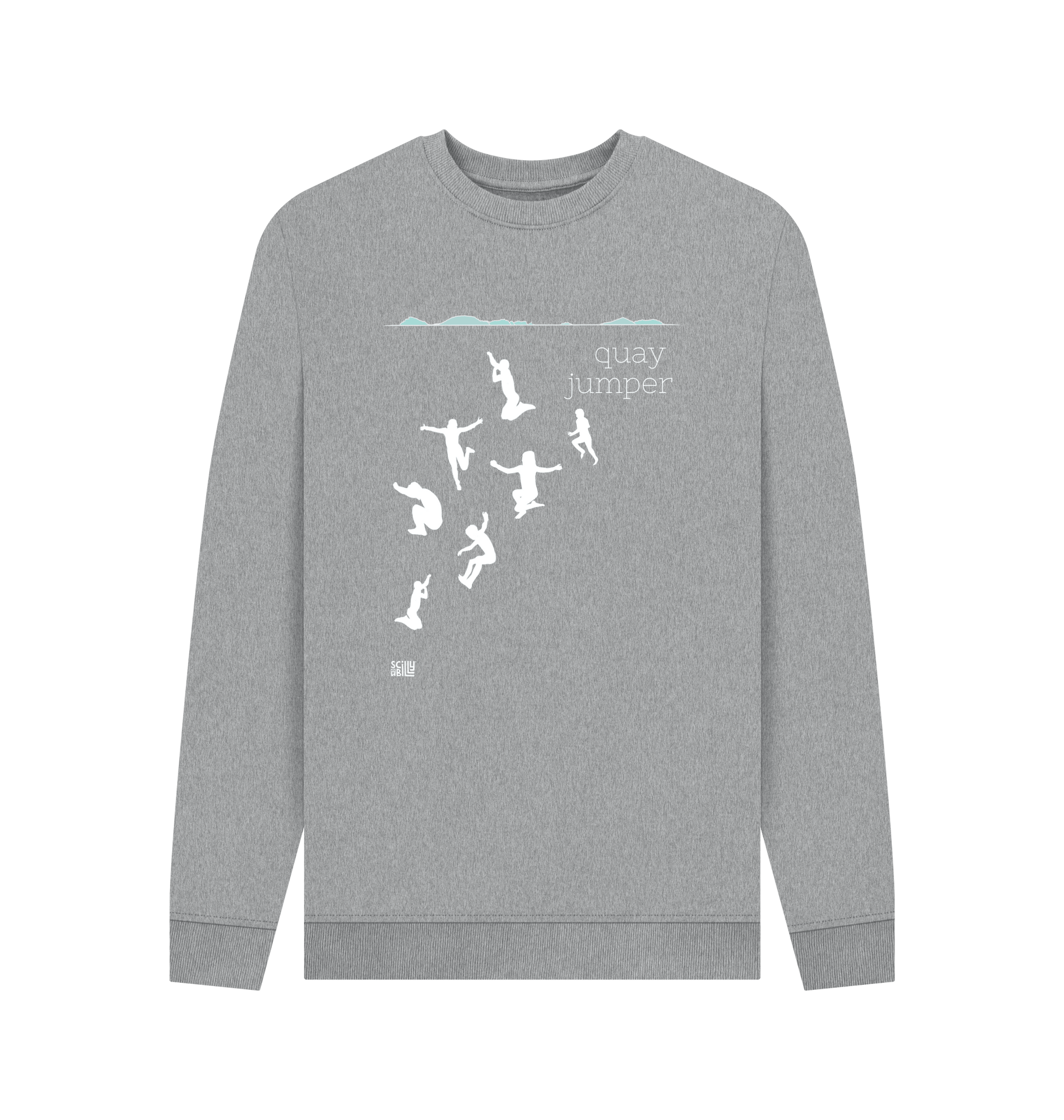Light Heather Printed Sweater Front