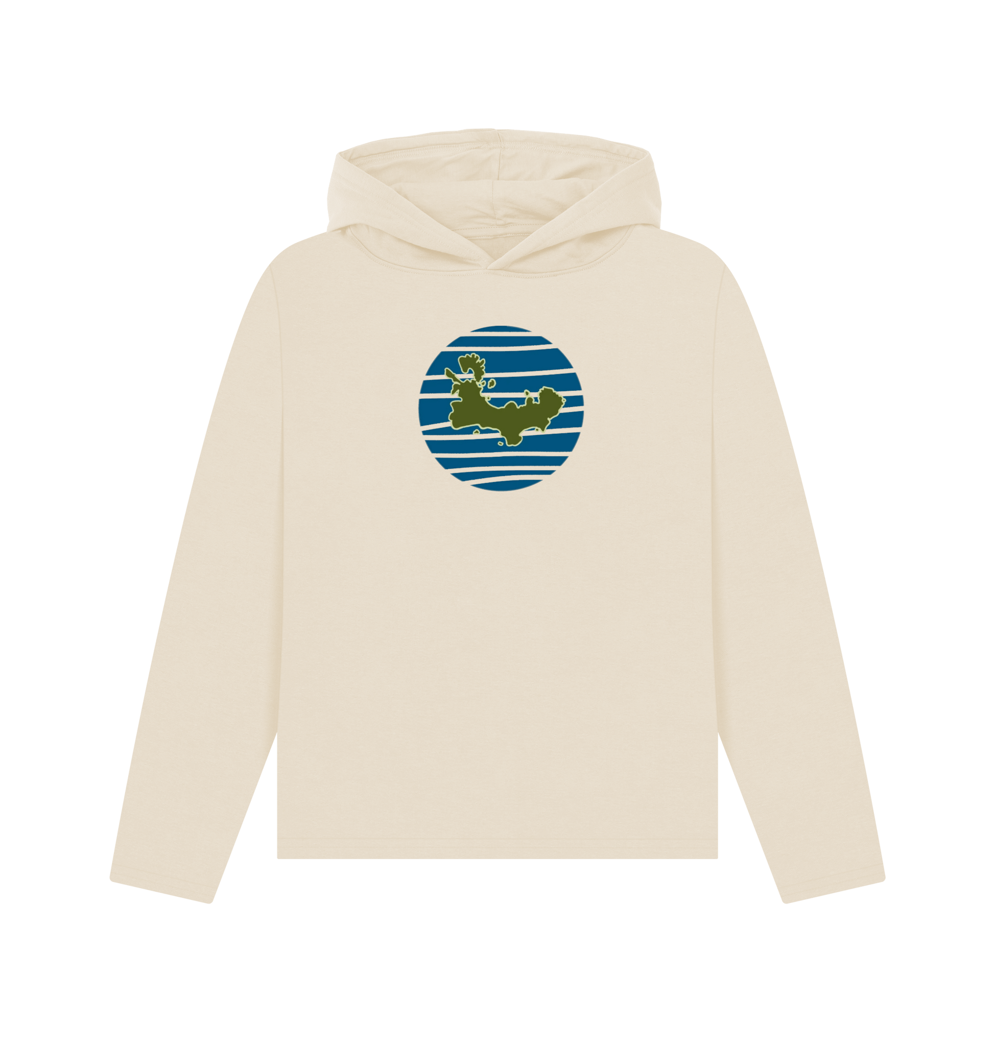Oat Printed Hoody Front