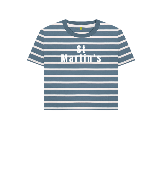 Blue Stripes Printed T-shirt
