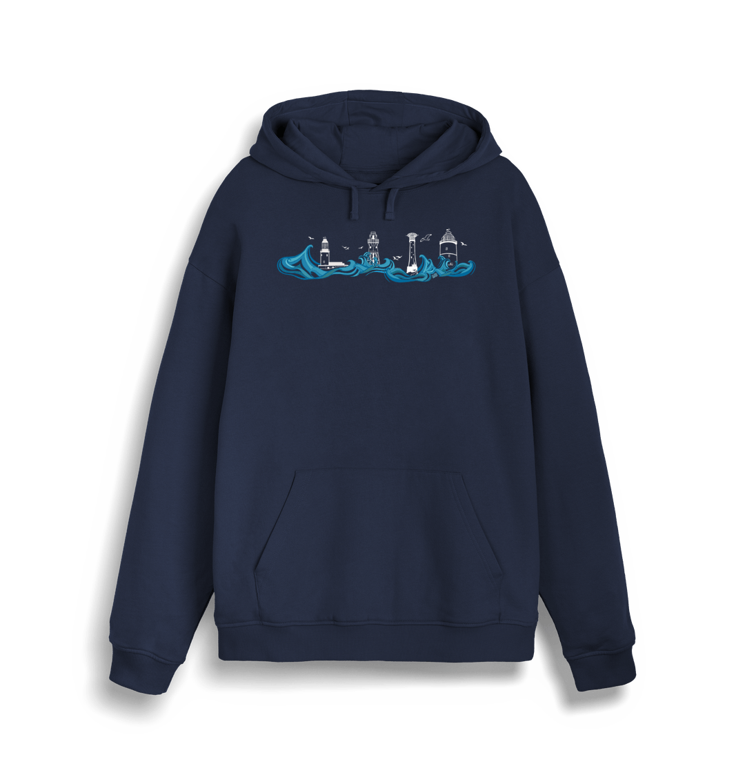 French Navy Lighthouses Unisex Kangaroo Pocket Hoodie