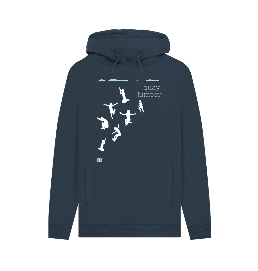 Navy Printed Hoody