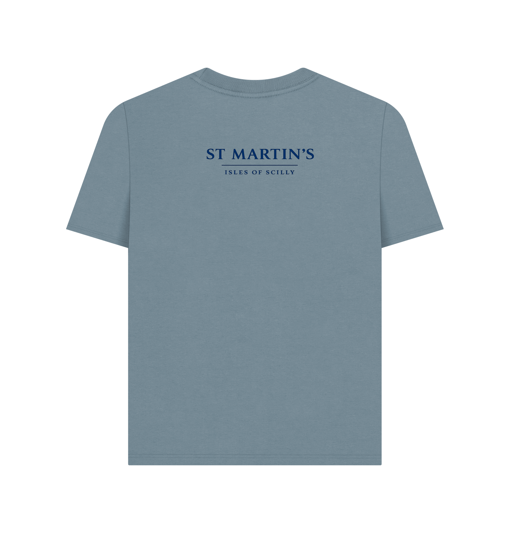 Stone Blue Printed T-shirt Back