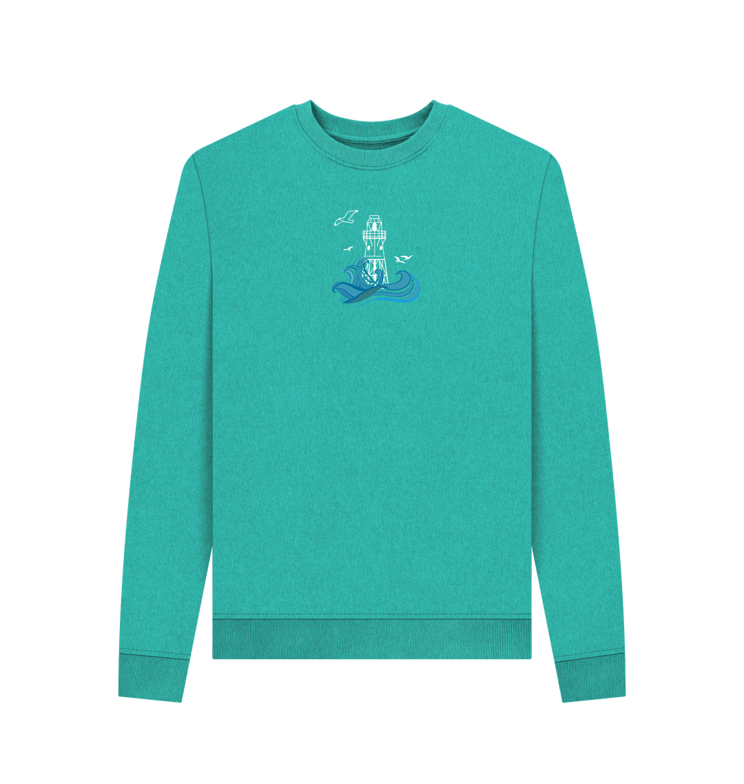 Seagrass Green Recycled Printed Sweater