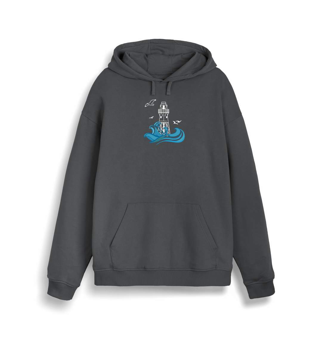 Anthracite Peninnis Unisex Kangaroo Pocket Hoodie (plain back)