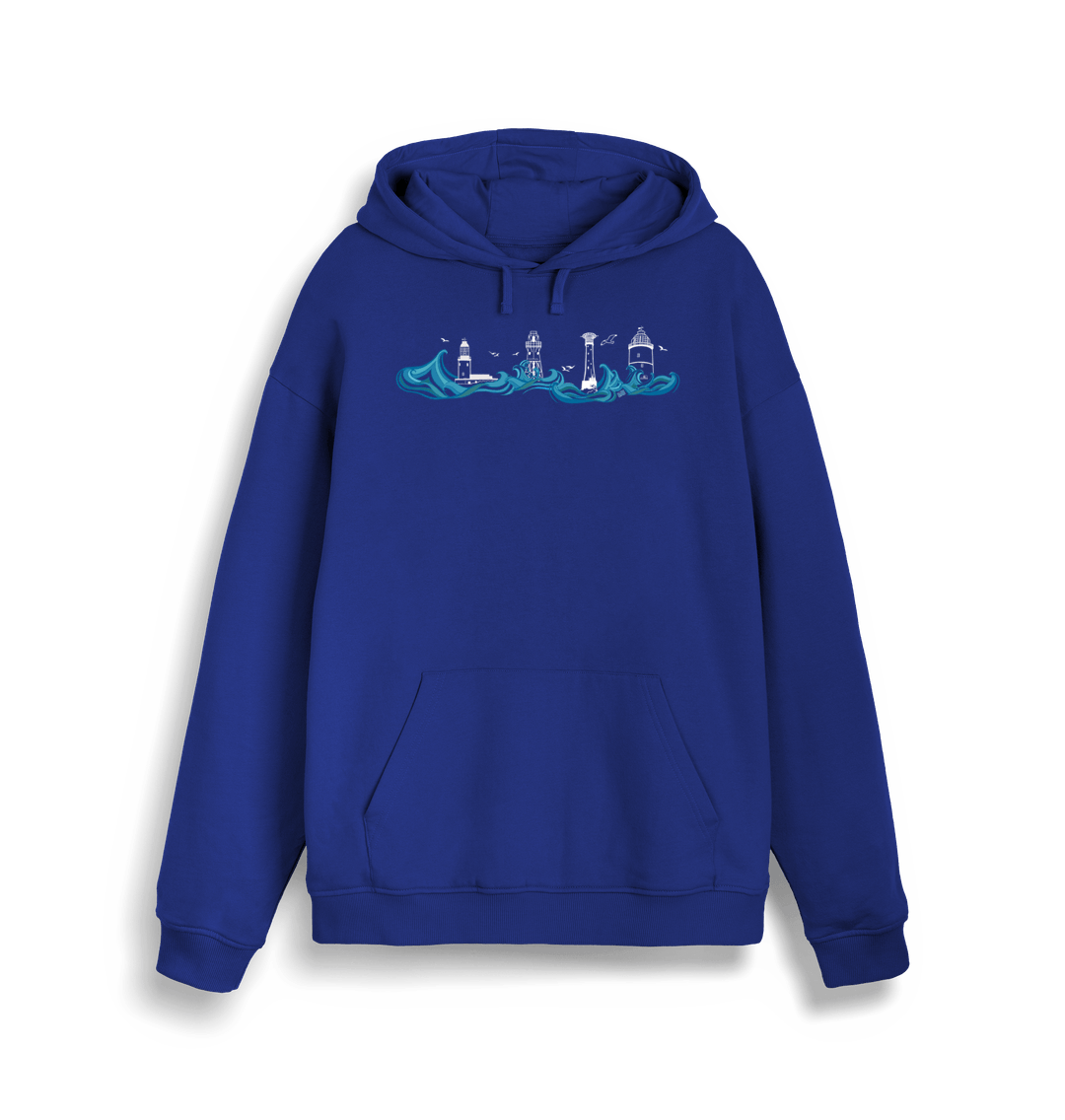 Worker Blue Lighthouses Unisex Kangaroo Pocket Hoodie