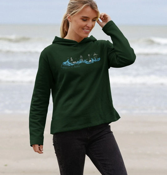 'Lighthouses of Scilly' Women's Relaxed Fit Hoodie