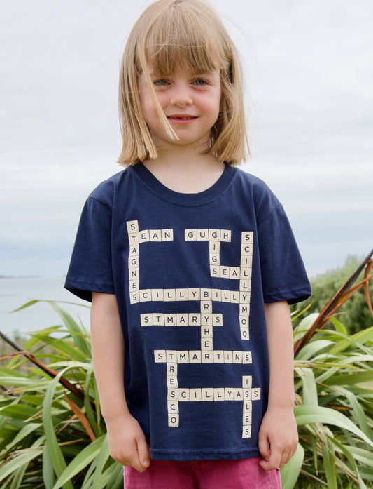 Kids' Scrabble Tee - Navy