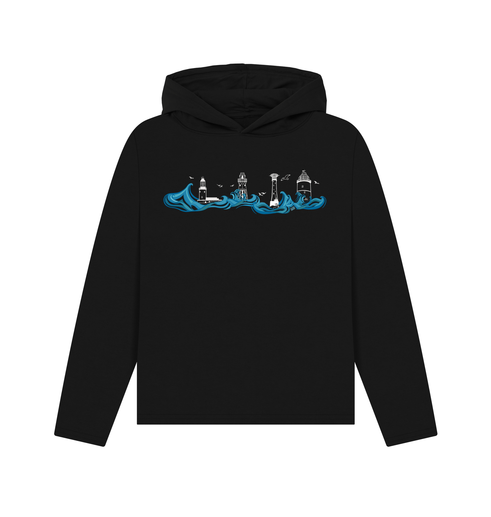 Black Recycled Hoody Front