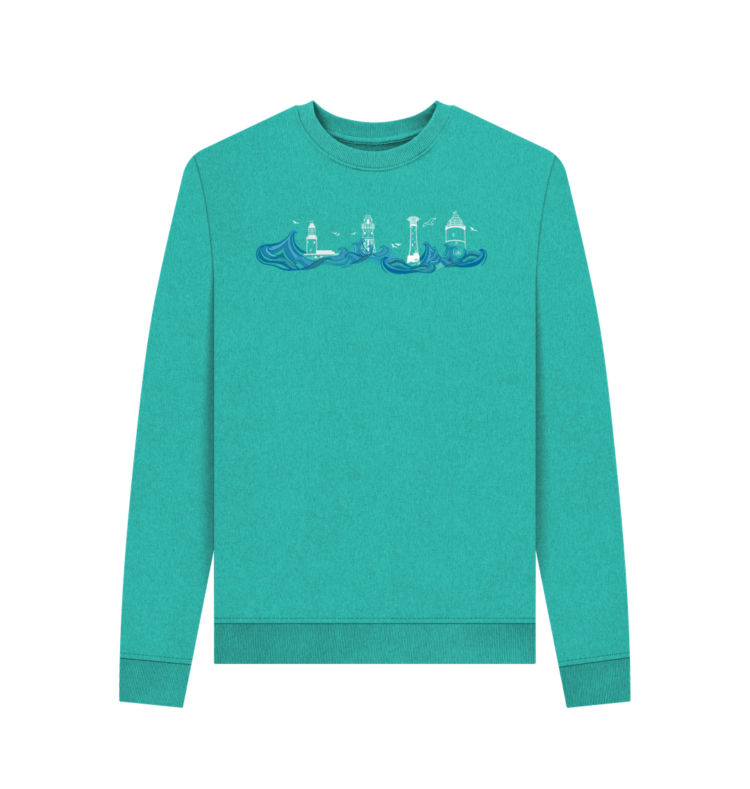 Seagrass Green Women's Lighthouses Remill\u00ae Sweater