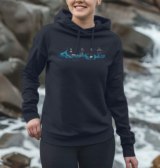 'Lighthouses of Scilly' Women's Hoodie