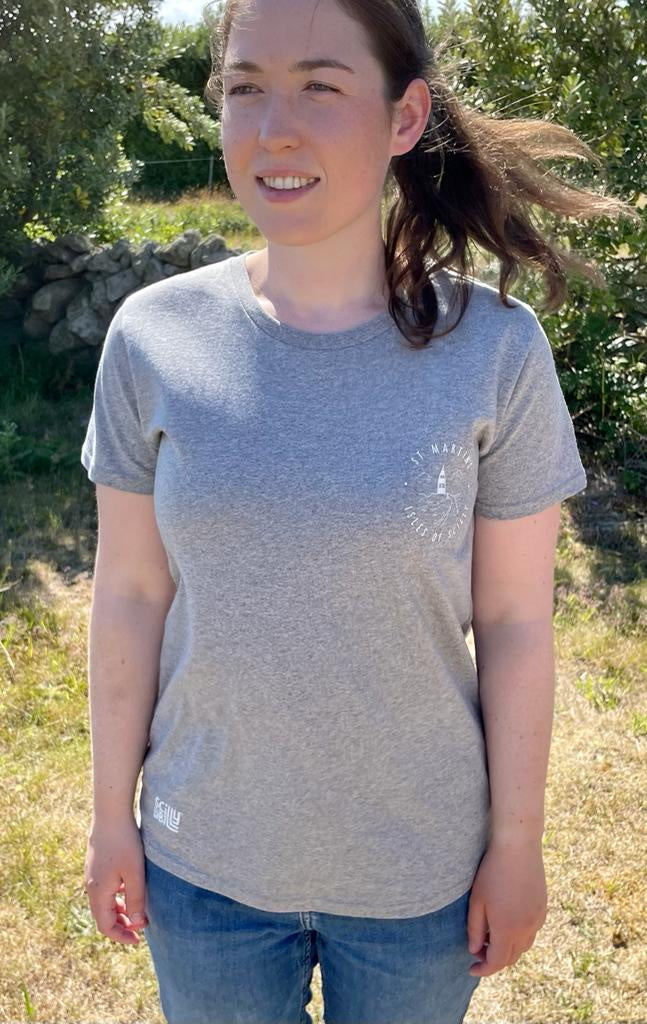 Ladies 'St Martins' Organic Tee - Melange Grey