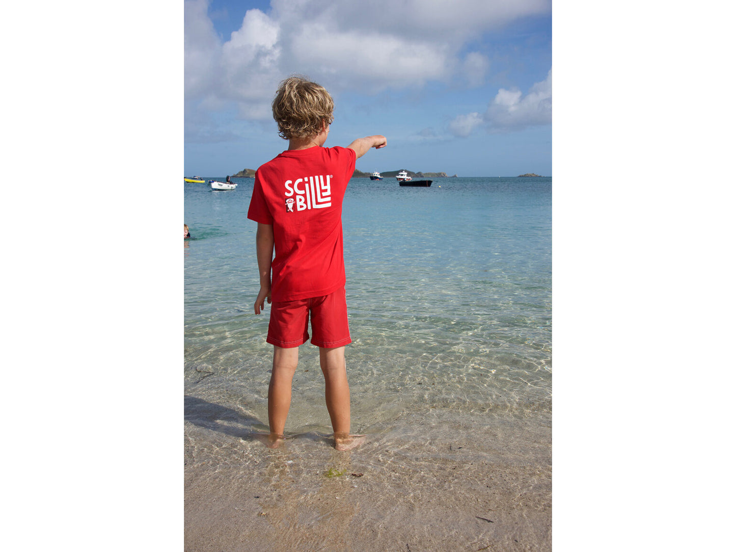 Kids' Scilly Billy Tee - Red