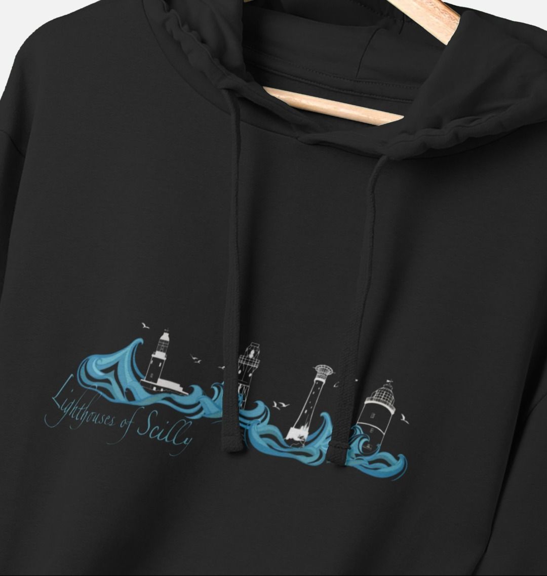 'Lighthouses of Scilly' Men's Hoodie