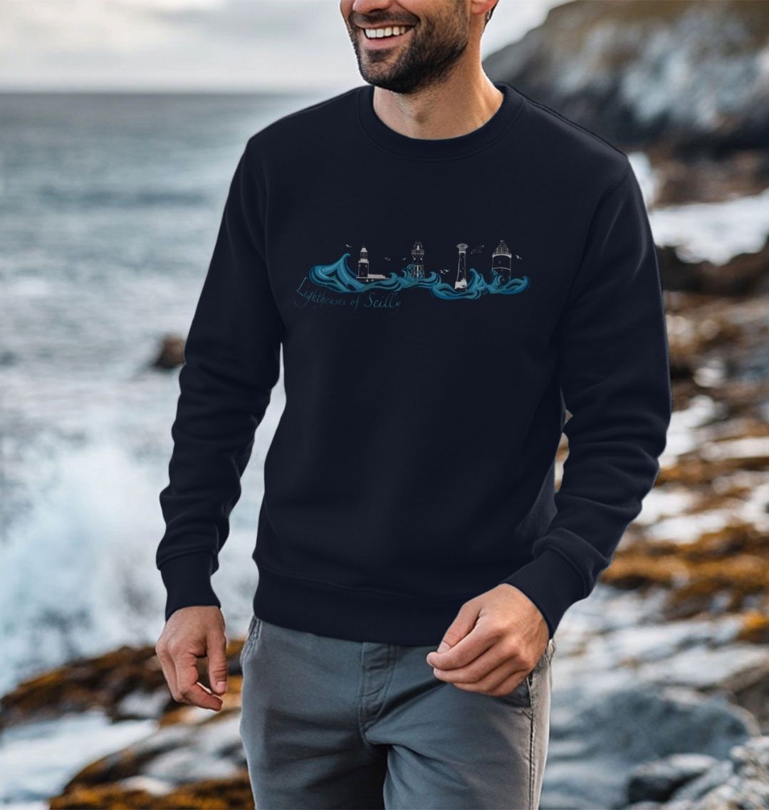 'Lighthouses of Scilly' Men’s Sweater