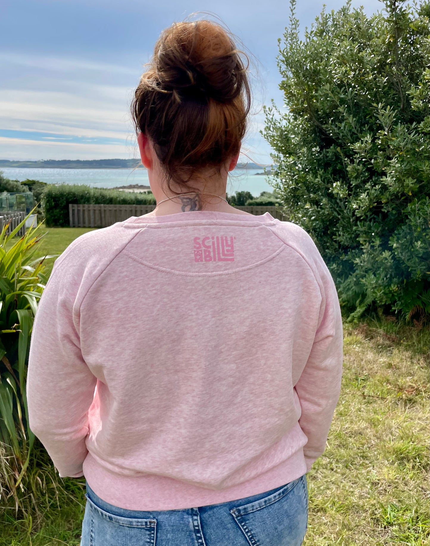 Bee Scilly Organic Sweatshirt - Heather Pink