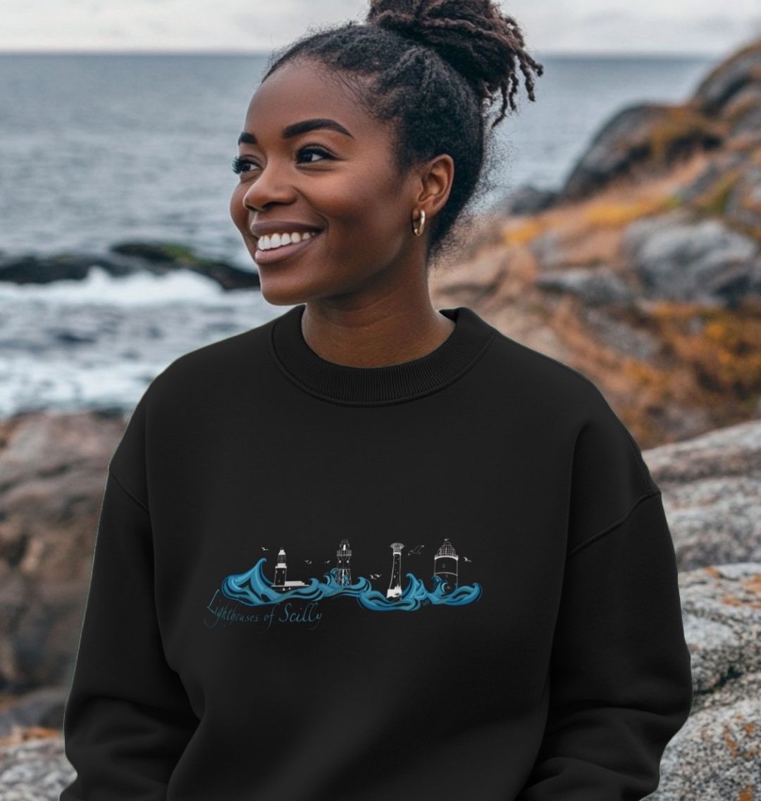 'Lighthouses of Scilly' Women’s Oversized Sweater