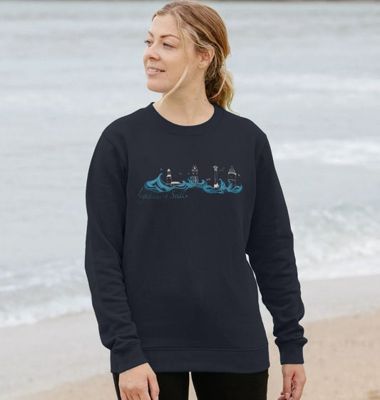 'Lighthouses of Scilly' Women’s Crew Neck Sweater