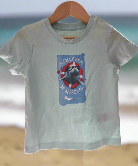 Baby/Toddler Seal Organic Tee - Lagoon