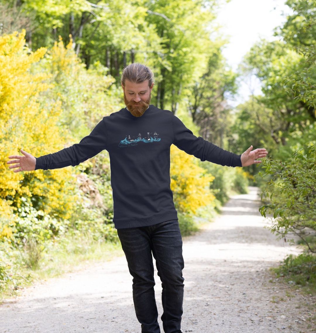 'Lighthouses of Scilly' Men’s Sweater