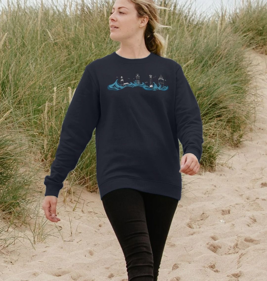 Lighthouses Women’s Crew Neck Sweater (without text)