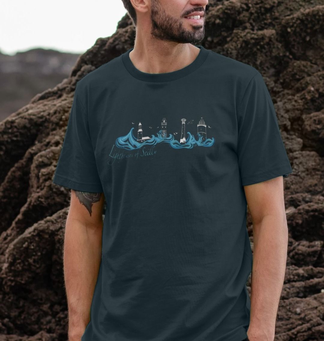 'Lighthouses of Scilly' Men's/Unisex Tee