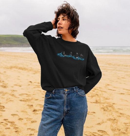 Lighthouses Women's Oversized Sweater (without text)