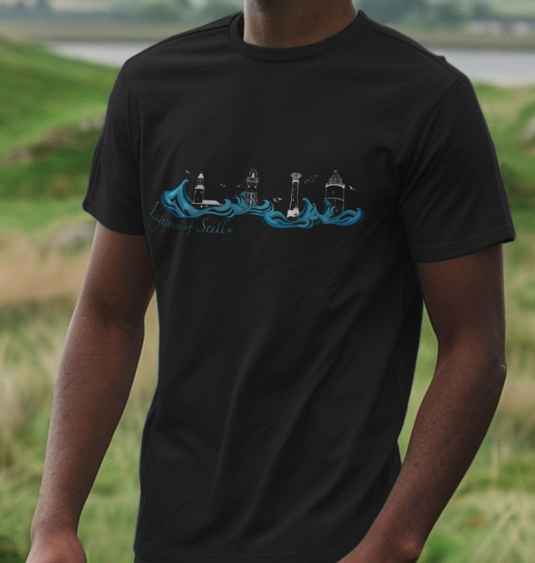 'Lighthouses of Scilly' Men's/Unisex Tee