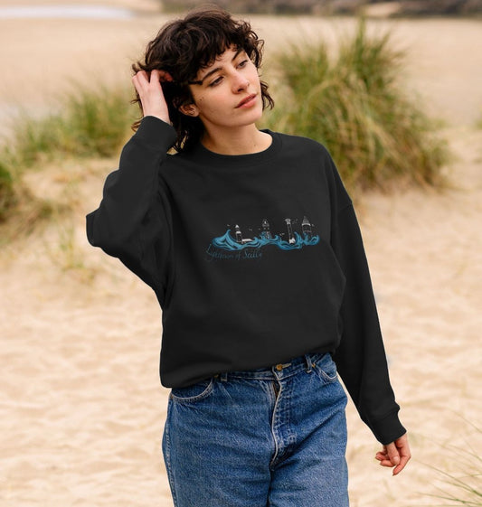 'Lighthouses of Scilly' Women’s Oversized Sweater