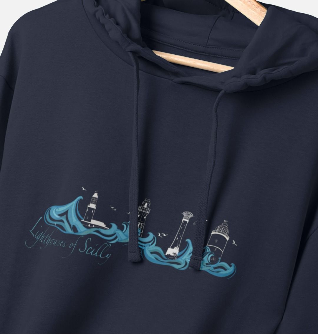 'Lighthouses of Scilly' Men's Hoodie